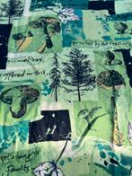 Zijden Sjaal - Paddestoelen Design, Kleding | Dames, Ophalen of Verzenden, Zo goed als nieuw