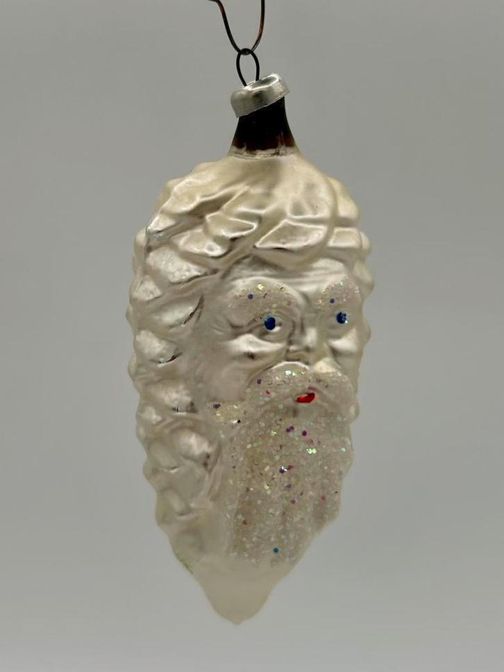 Oude kerstbal dennenappel gezicht, Diversen, Kerst, Gebruikt, Ophalen of Verzenden