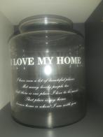 I love my home vaas/glazen stolp Groot, Huis en Inrichting, Woonaccessoires | Vazen, Ophalen, Nieuw, Glas, Minder dan 50 cm