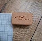 Unieke houten stempel,  journal ephemera, Verzenden, Houten stempel