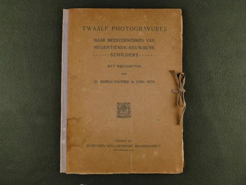 12 Photogravures: Meesterwerken 19e eeuwse schilders (1915), Boeken, Prentenboeken en Plaatjesalbums, Gelezen, Prentenboek, Ophalen of Verzenden