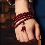 Mala 108 Kralen Boeddha gebeds Armband / Ketting Unisex, Ophalen, Nieuw, Rood, Elastiek