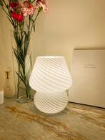 Murano glazen paddenstoel lamp, 3 lichtstanden heel sfeervol, Huis en Inrichting, Lampen | Tafellampen, Minder dan 50 cm, Nieuw