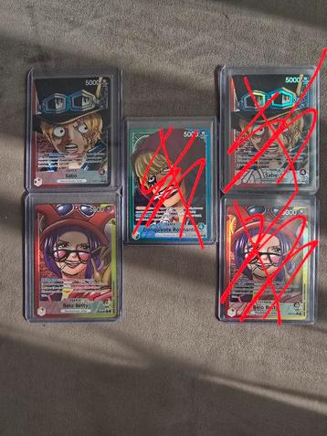 One Piece Alternate Art Leaders - Sabo, Rosinante, Betty beschikbaar voor biedingen
