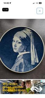 Gezocht: Delfts blauw bord Meisje met parel van Vermeer eeop, Antiek en Kunst, Ophalen of Verzenden