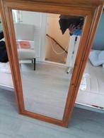 Teakhout spiegel, Ophalen, 100 tot 150 cm, Zo goed als nieuw, Rechthoekig