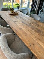 Steigerhouten Tafel - 240cm Lang, Huis en Inrichting, Tafels | Eettafels, Ophalen, Gebruikt, 200 cm of meer, 50 tot 100 cm