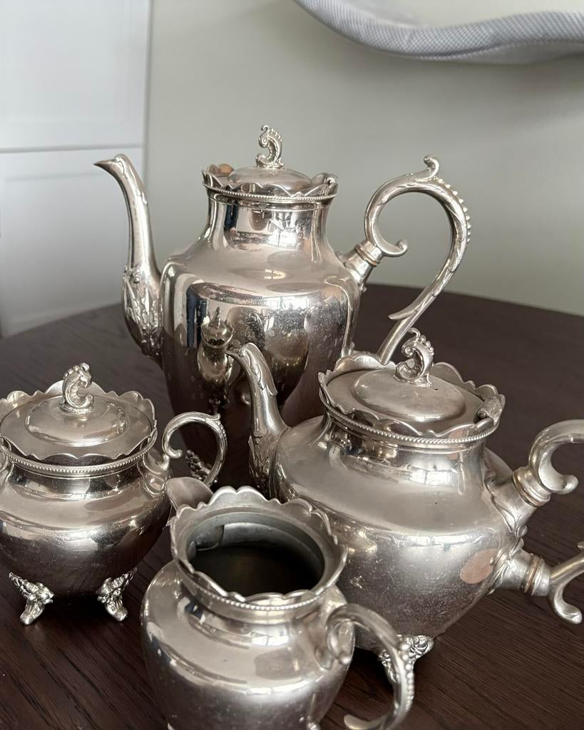 Kurtz & co zilvertin theeservies, Antiek en Kunst, Ophalen of Verzenden