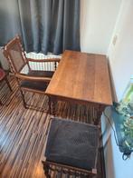 Antieke gateleg tafel met stoel en kruk, Antiek en Kunst, Ophalen
