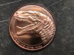 Lost World collection - Velociraptor - 1 oz copper, Ophalen of Verzenden, Koper