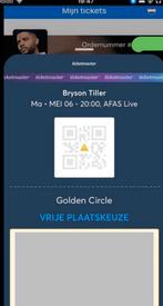 2 Bryson Tiller (Goldencircle), Tickets en Kaartjes, Concerten | R&B en Hiphop, Mei, Twee personen