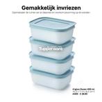 4 Tupperware Diepvriesbakjes Nieuw Diepvriesdoosjes bakjes, Nieuw, Ophalen of Verzenden