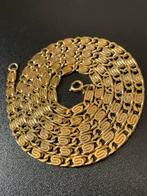 Lange zware vergulde scroll vintageketting, Ophalen of Verzenden, Zo goed als nieuw, Goud, Overige materialen