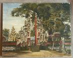 Ide Bg Swela olieverf impressionistisch balinese tempel, Antiek en Kunst, Kunst | Schilderijen | Klassiek, Ophalen of Verzenden