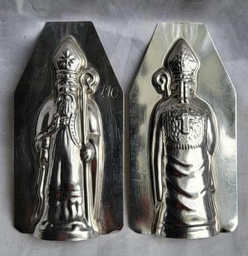 Oude dubbele chocoladevorm: Sinterklaas (Sint Nicolaas) beschikbaar voor biedingen