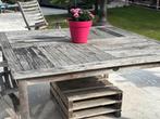Hardhout tuintafelset, Ophalen, Gebruikt, Vierkant, Hout