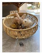 Metalen grote zware brocante Mand Schaal, Kerst, zonder deco, Antiek en Kunst, Ophalen of Verzenden