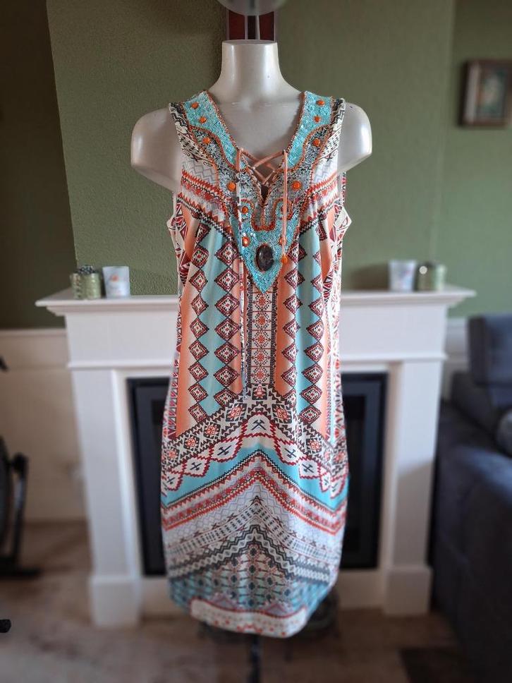 K-design K Design mouwloos mooie kraag jurk XL gratis verz, Kleding | Dames, Jurken, Gedragen, Maat 46/48 (XL) of groter, Overige kleuren