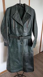 Verha Amsterdam Vintage lange leren jas MT40 flessen groen, Ophalen, Gedragen, Maat 38/40 (M), Groen