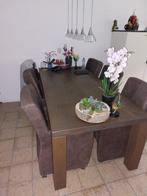Massief eikenhouten eettafel, Huis en Inrichting, Tafels | Eettafels, Ophalen, Eikenhout, 200 cm of meer, 50 tot 100 cm
