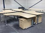 4x Moderne L bureaus 190x160, Ophalen, In hoogte verstelbaar, Gebruikt, Bureau
