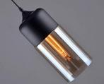 Hanglamp E27 Zwart Chroom Chrome Metaal Glas 30CM lang Nieuw, Huis en Inrichting, Lampen | Hanglampen, Nieuw, Ophalen of Verzenden