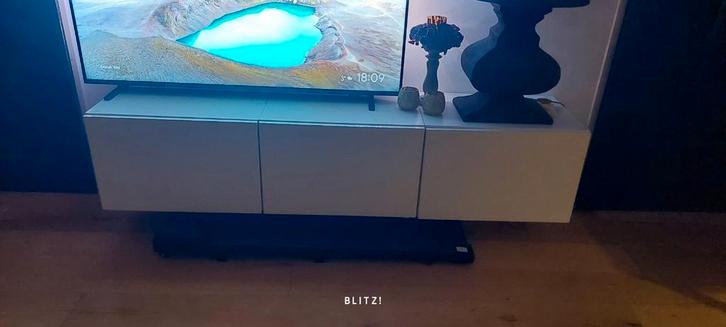 Tv kast besta ikea wit 180cm, Huis en Inrichting, Kasten | Televisiemeubels, Zo goed als nieuw, Minder dan 100 cm, 150 tot 200 cm