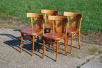 Houten stoelen, café stoelen Thonet stijl, Huis en Inrichting, Stoelen, Vier, Gebruikt, Bruin, Hout