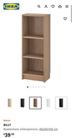 Ikea boekenkast “billy” in eikenpatroon (zo goed als nieuw), Huis en Inrichting, Kasten | Boekenkasten, 50 tot 100 cm, 25 tot 50 cm