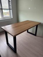 Industriële eikenblad Eettafel, Ophalen, 50 tot 100 cm, Zo goed als nieuw, 150 tot 200 cm