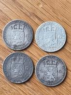 4 halve guldens Willem 3, Postzegels en Munten, Munten | Nederland, Ophalen of Verzenden, Koning Willem III, ½ gulden, Zilver