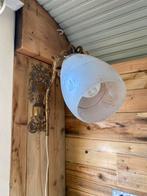 Antieke Brocante Wandlamp, Huis en Inrichting, Lampen | Wandlampen, Ophalen, Gebruikt, Glas