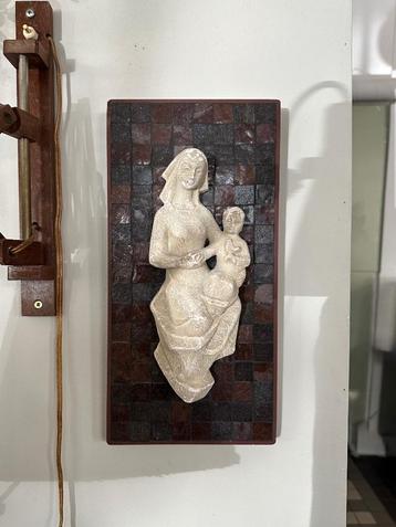 Antiek, brocante, vintage, Maria wanddecoratie beschikbaar voor biedingen