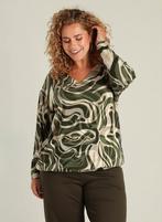 Groen/ecru shirt Gwynne van Yest Curve Maat 46, Kleding | Dames, T-shirts, Maat 46/48 (XL) of groter, Nieuw, Ophalen of Verzenden