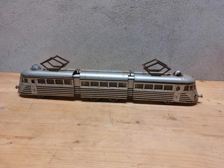 Joustra blikken elektrische trein – articulated autorail, Antiek en Kunst, Antiek | Speelgoed, Ophalen of Verzenden