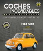 Fiat 500 1960 GEEL Coches inolvidables schaal 1/24 # 55, Hobby en Vrije tijd, Modelauto's | 1:24, Verzenden, Nieuw, Auto, Overige merken