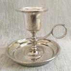 Kleine verzilverde blaker parelrand 7,5 cm, Huis en Inrichting, Woonaccessoires | Kandelaars en Kaarsen, Overige materialen, Gebruikt