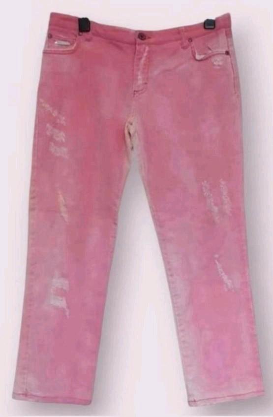 ✨️SALE‼️Blumarine Roze Jeans 38/40 - Zo Goed als Nieuw!✨️, Kleding | Dames, Broeken en Pantalons, Zo goed als nieuw, Maat 38/40 (M)