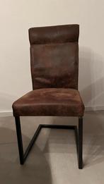 6 Bruine Eetkamerstoelen - Gebruikte Staat, Huis en Inrichting, Ophalen