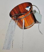 Authentieke houten stortemmer met RVS beugel en vlotter, Antiek en Kunst, Ophalen of Verzenden