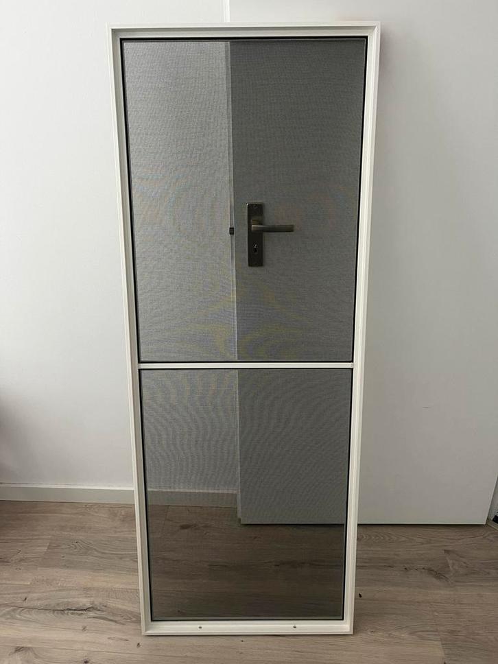 Inzethor voor draaikiepraam – 56,3 x 151,4 cm – Wit frame, Doe-het-zelf en Verbouw, Deuren en Horren, Zo goed als nieuw, Ophalen of Verzenden