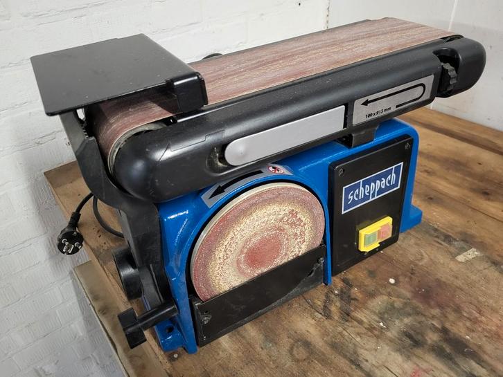 Scheppach BTS800 Band- en Schijfschuurmachine, Doe-het-zelf en Verbouw, Gereedschap | Schuurmachines, Gebruikt, Bandschuurmachine