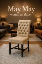 Eetkamerstoel Beige stof gecapitonneerd direct leverbaar, Huis en Inrichting, Stoelen, Ophalen, Hout, #Eetkamerstoel#Stoelen#Gecapitonneerd#Beige#Stof
