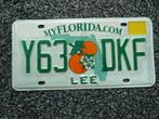 Kentekenplaat licenseplate Florida Lee USA, Verzenden, Gebruikt, Auto's