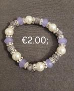 Mooie dames armband met kralen, Overige materialen, Paars, Ophalen of Verzenden, Zo goed als nieuw