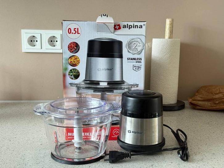 ALPINA Hakmolen Groentesnijder Multi Chopper 500ml 300 W, Huis en Inrichting, Keuken | Keukenbenodigdheden, Nieuw, Ophalen of Verzenden