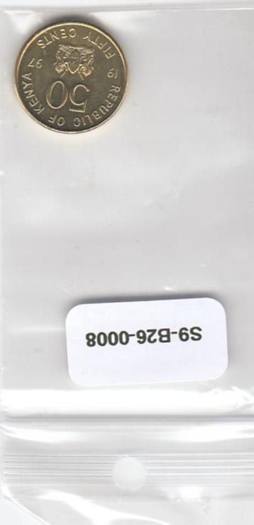 S9-B26-0008-M55 Kenya 50 Cents UNC 1997 KM28     beschikbaar voor biedingen