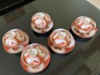 Japans eierschaal porselein - Dekselkom met schotel set, Verzenden