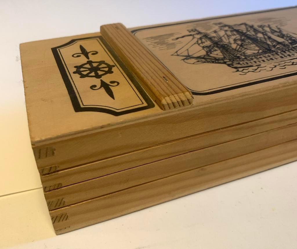 Vintage Senator Brandy Glazen Kist met 6 glaasjes, Ophalen of Verzenden