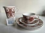 7-delig Vintage Arabia Ali Bruin Servies Melkkan Uosikkinen, Ophalen of Verzenden